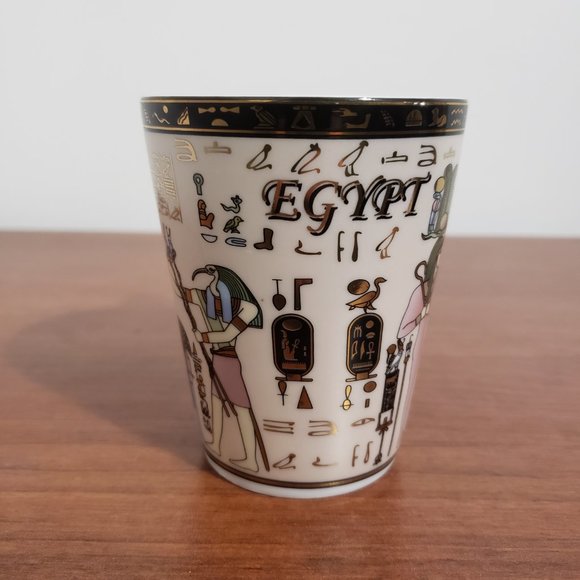 Vintage Egypt Coffee Mug Fathi Mahmoud Pâte et email Limoges Fonde en 1942 - Picture 2 of 6